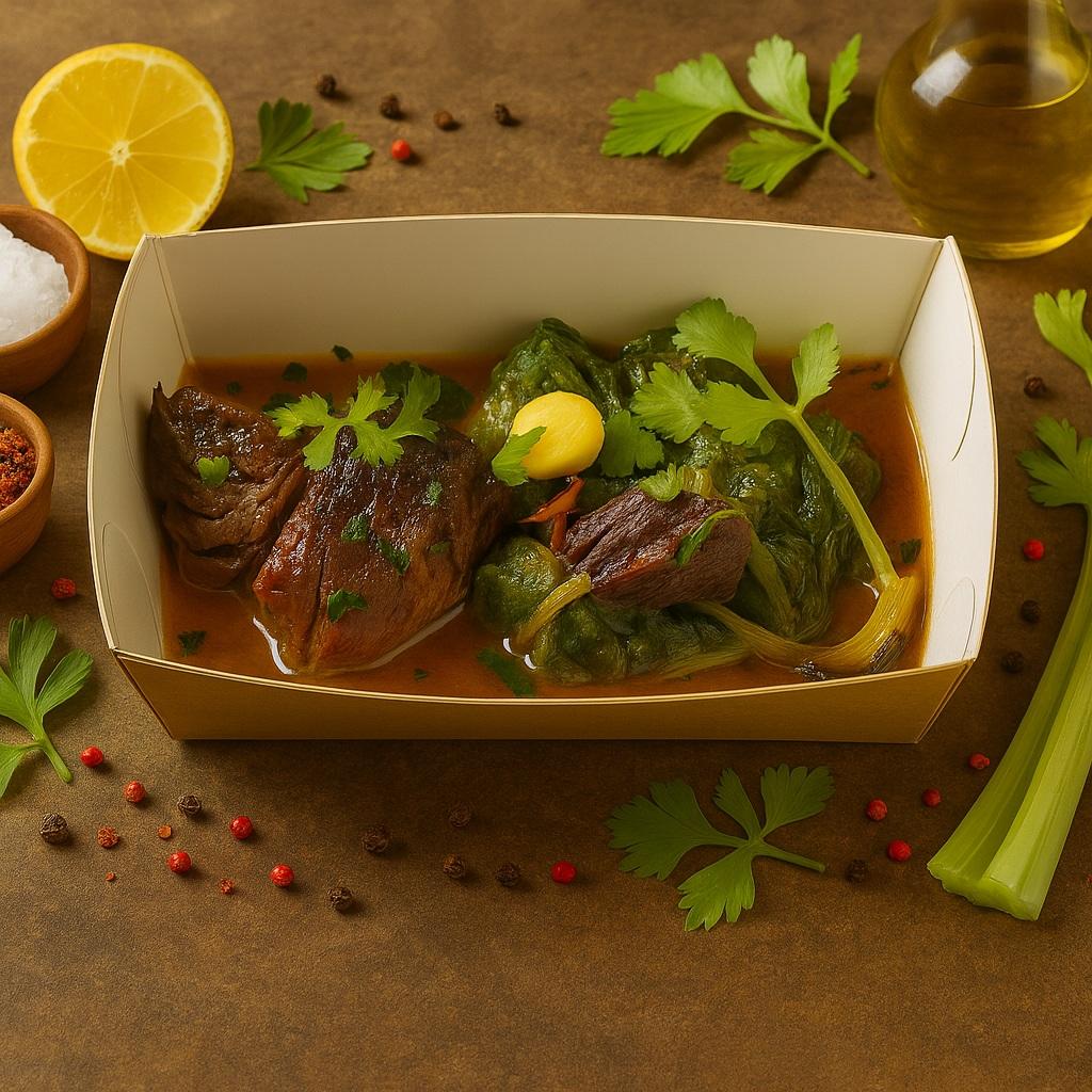 תבשיל אונטריב בעלי מנגולד ולוביה